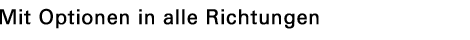 Mit Optionen in alle Richtungen